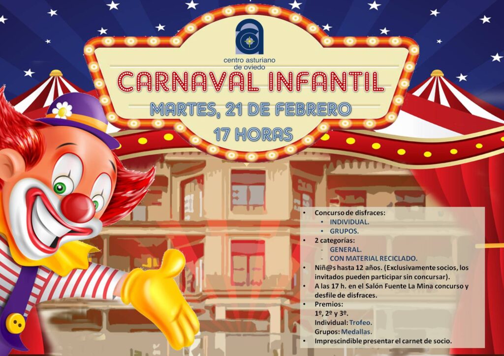 Mago Más bien Paloma Carnaval Infantil 2023 – Centro Asturiano de Oviedo